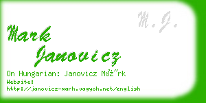 mark janovicz business card